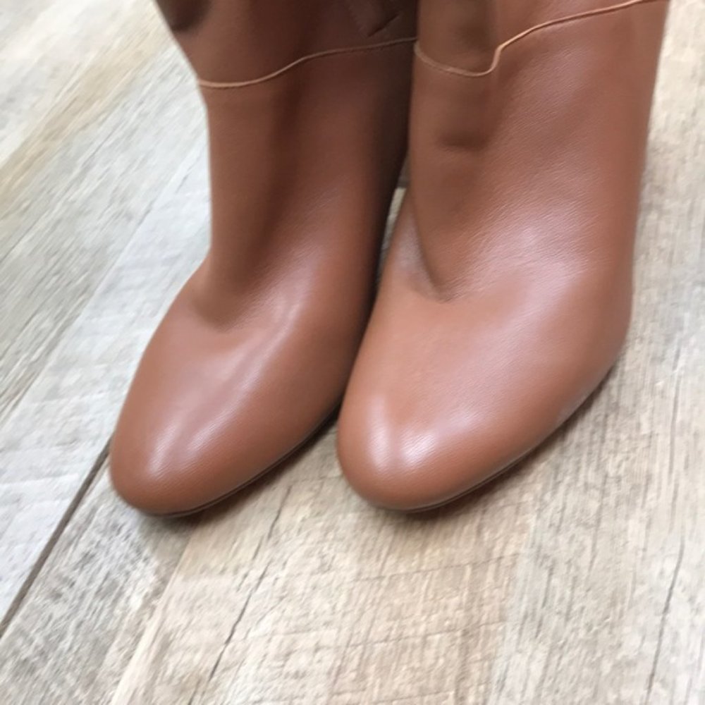Cole Haan Glenda Stacked Heel Leather Knee Boots - Picture 6 of 8